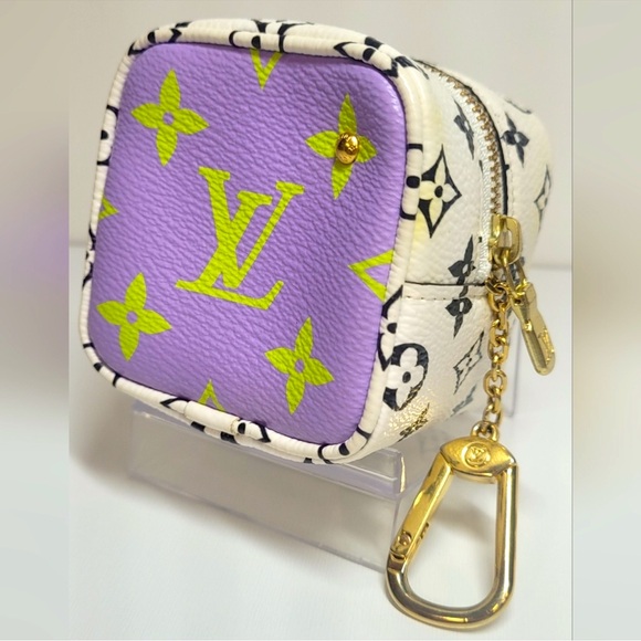 💯 Authentic Louis Vuitton White Monogram Giant Porte Monnaie Cube - Picture 12 of 12